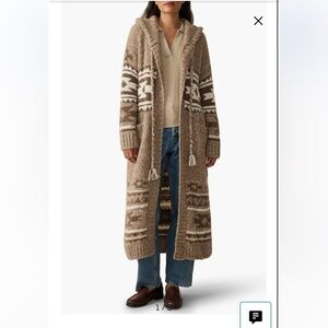 Faherty Alpaca Maxi hooded cardigan sz XXS